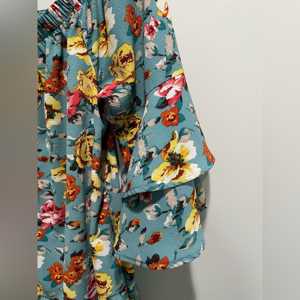 {Xhilaration} offshoulder  dress floral print Women's size M - Picture 5 of 9
